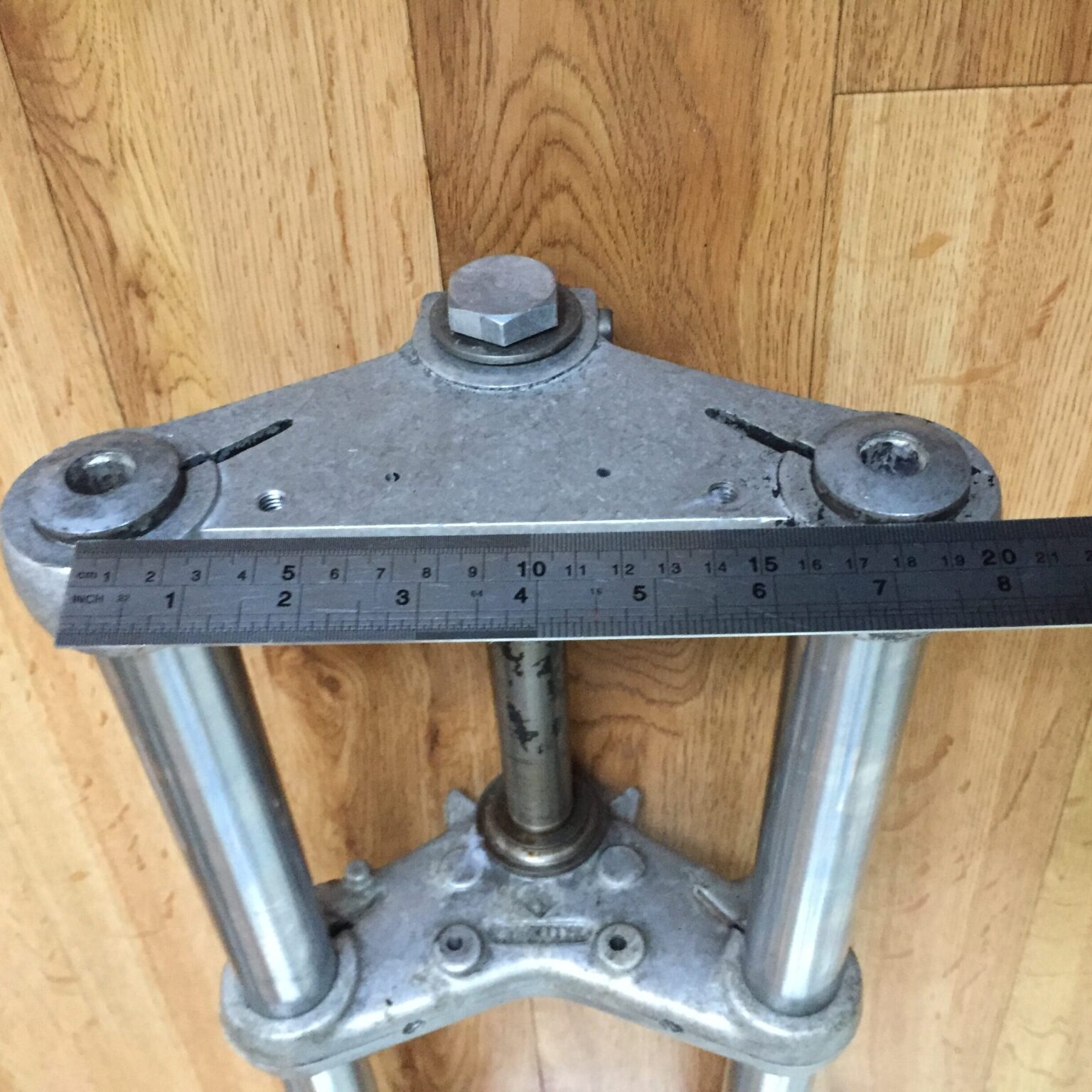 Used 35mm Marzocchi forks with yokes bare alloy Classic & Vintage