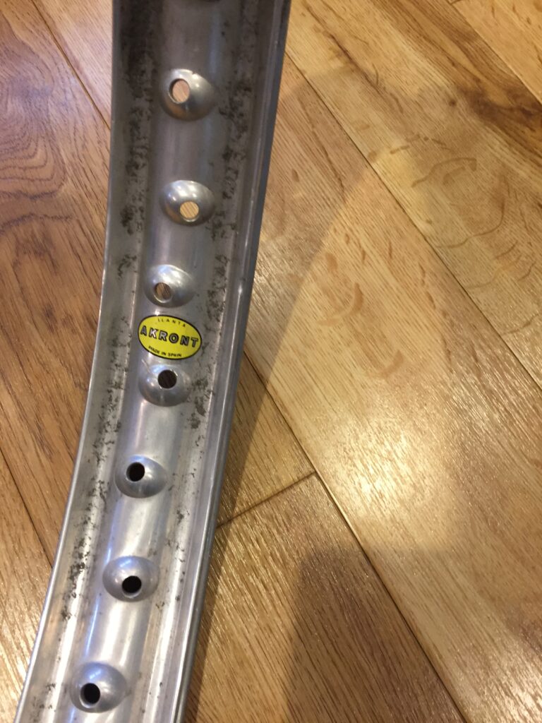 NOS Akront 19 inch x 1.6 – 40 flanged alloy rim (C) – Classic & Vintage ...